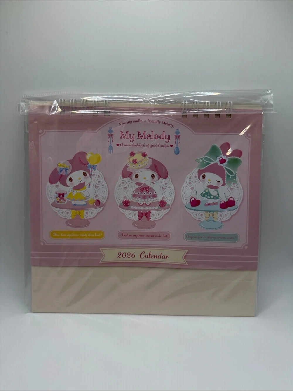 My Melody 2026 Pink Desk Calendar